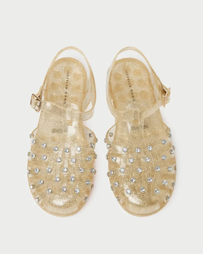 Loeffler Randall Rhys Champagne Glitter Jelly Sandal I Flat Sandals I Footwear Women Flat Sandals Loeffler Randall Rhys Champagne Glitter Jelly Sandal I Flat Sandals I Footwear Women Flat Sandals