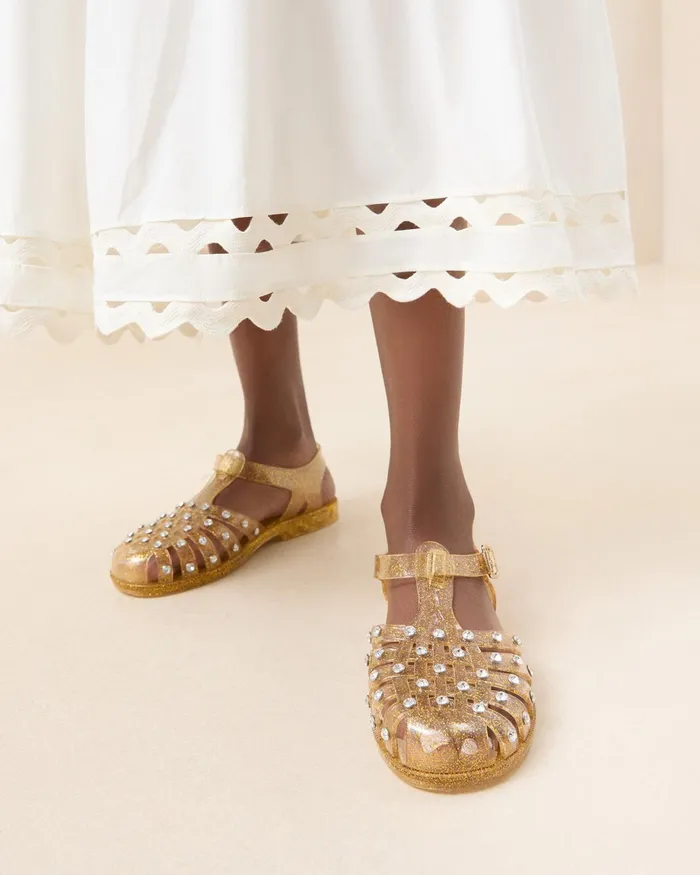 Loeffler Randall Rhys Champagne Glitter Jelly Sandal I Flat Sandals I Footwear Women Flat Sandals Loeffler Randall Rhys Champagne Glitter Jelly Sandal I Flat Sandals I Footwear Women Flat Sandals