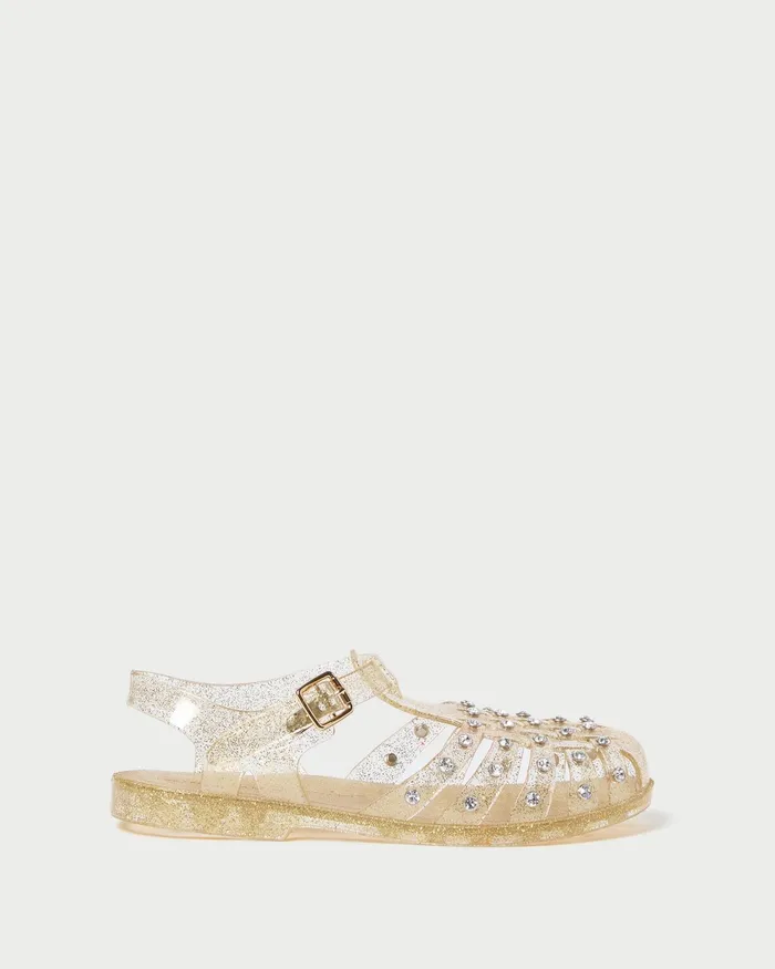 Loeffler Randall Rhys Champagne Glitter Jelly Sandal I Flat Sandals I Footwear Women Flat Sandals Loeffler Randall Rhys Champagne Glitter Jelly Sandal I Flat Sandals I Footwear Women Flat Sandals