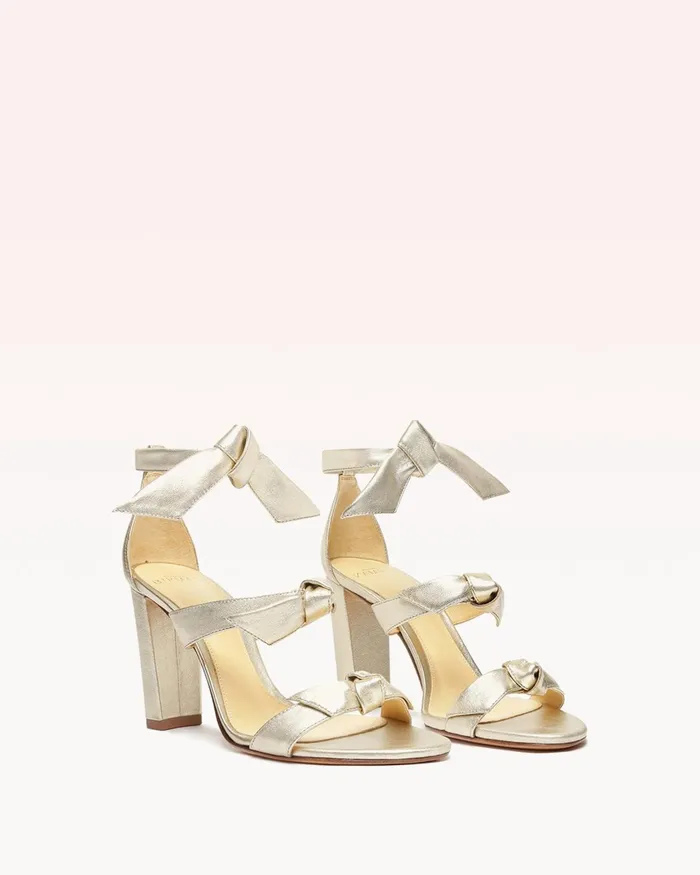 Lolita Block 90 Metallic Golden 8211 Gold Heels Gold Women Alexandre Birman Sandals