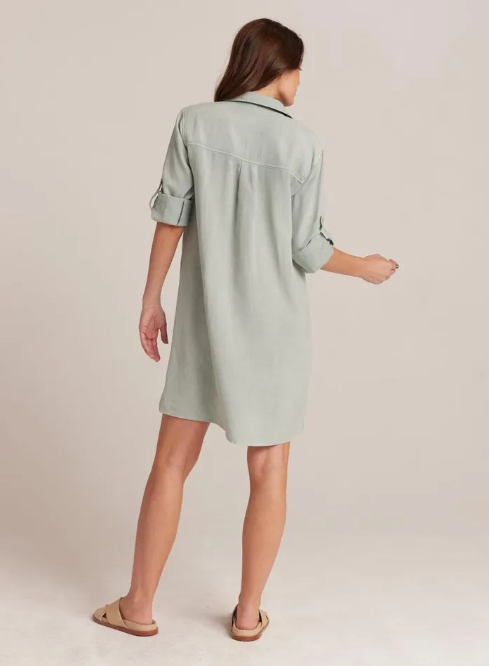 Long Sleeve ALine Shirt Dress 8211 Oasis Green Women Bella Dahl Mini Dresses Long Sleeve ALine Shirt Dress 8211 Oasis Green Women Bella Dahl Mini Dresses