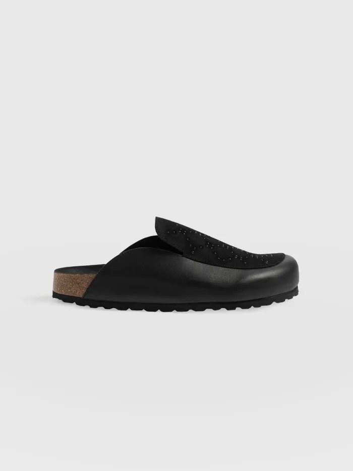 Lottie Studded Clogs 8211 Black Black Women Saint And Sofia All Sandals