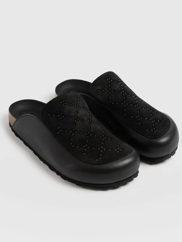 Lottie Studded Clogs 8211 Black Black Women Saint And Sofia All Sandals