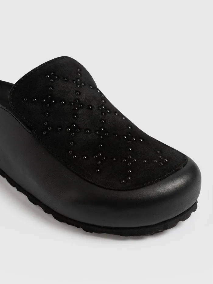 Lottie Studded Clogs 8211 Black Black Women Saint And Sofia All Sandals