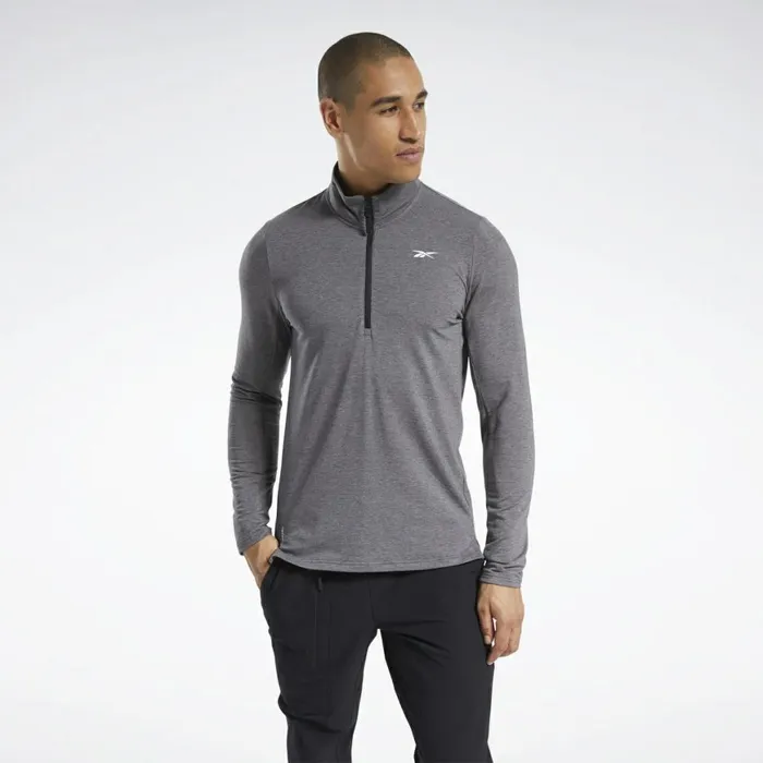 Loungewear Mens Reebok ActivchillCotton QuarterZip Top Black