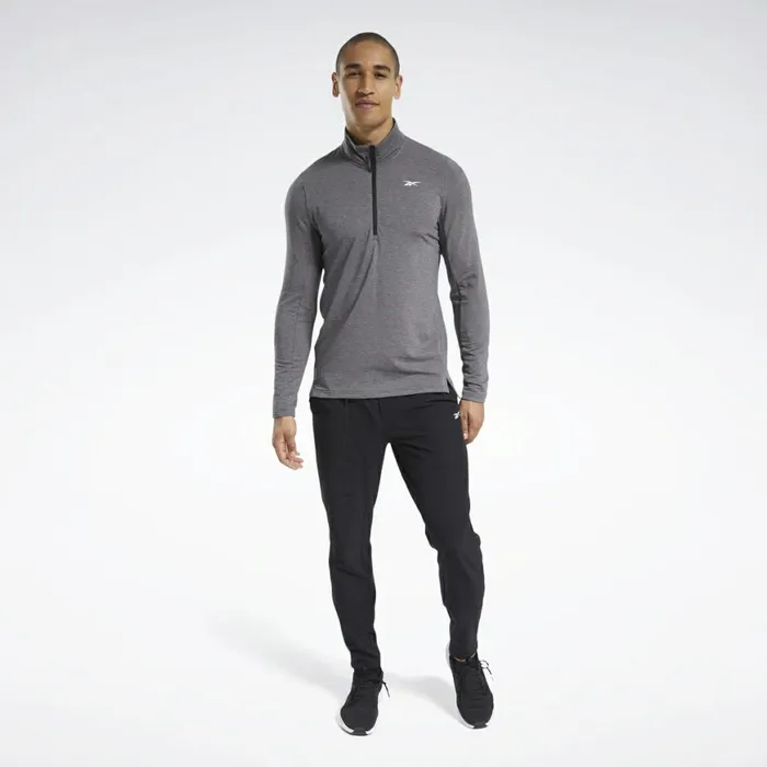 Loungewear Mens Reebok ActivchillCotton QuarterZip Top Black