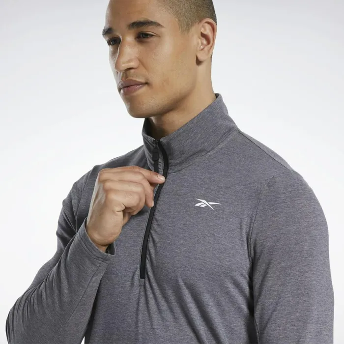 Loungewear Mens Reebok ActivchillCotton QuarterZip Top Black