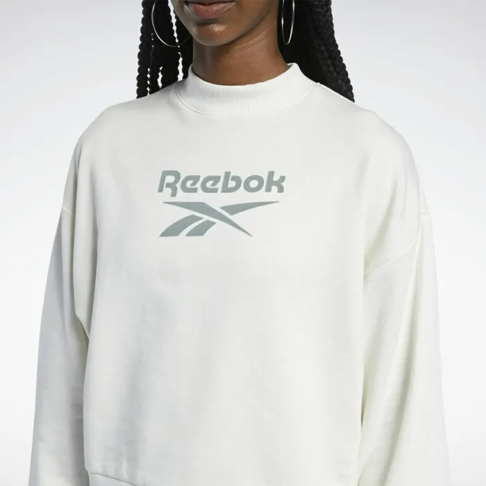 Loungewear Womens Reebok Classics Mock Neck Sweatshirt Chalk