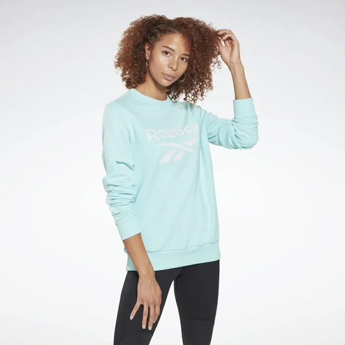 Loungewear Womens Reebok Identity Logo French Terry Crew Sweatshirt Digital Glow Loungewear Womens Reebok Identity Logo French Terry Crew Sweatshirt Digital Glow