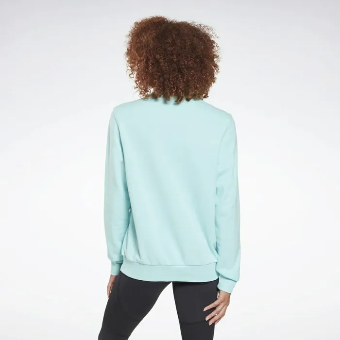 Loungewear Womens Reebok Identity Logo French Terry Crew Sweatshirt Digital Glow