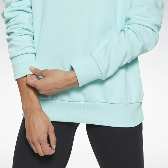 Loungewear Womens Reebok Identity Logo French Terry Crew Sweatshirt Digital Glow