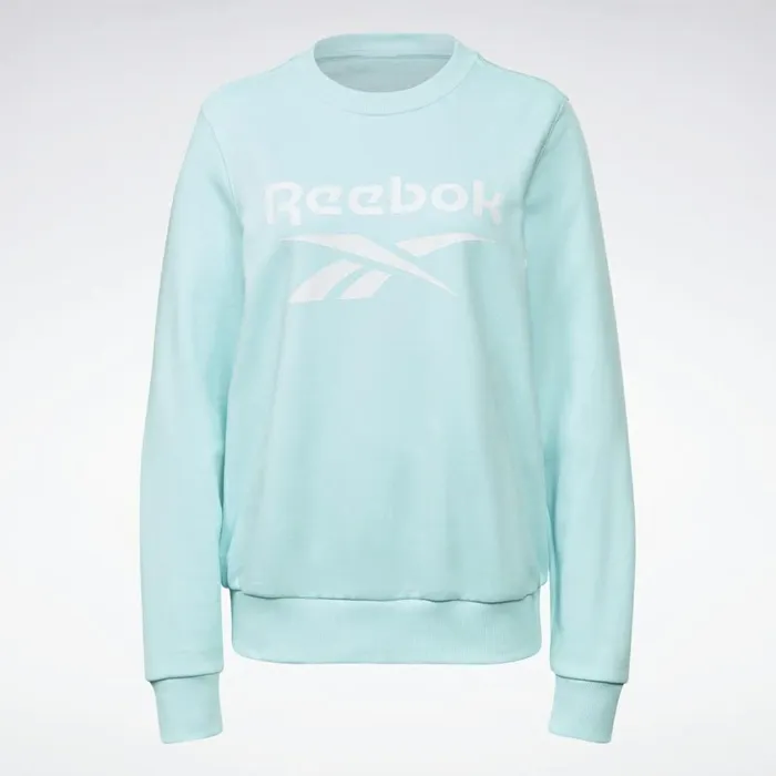 Loungewear Womens Reebok Identity Logo French Terry Crew Sweatshirt Digital Glow