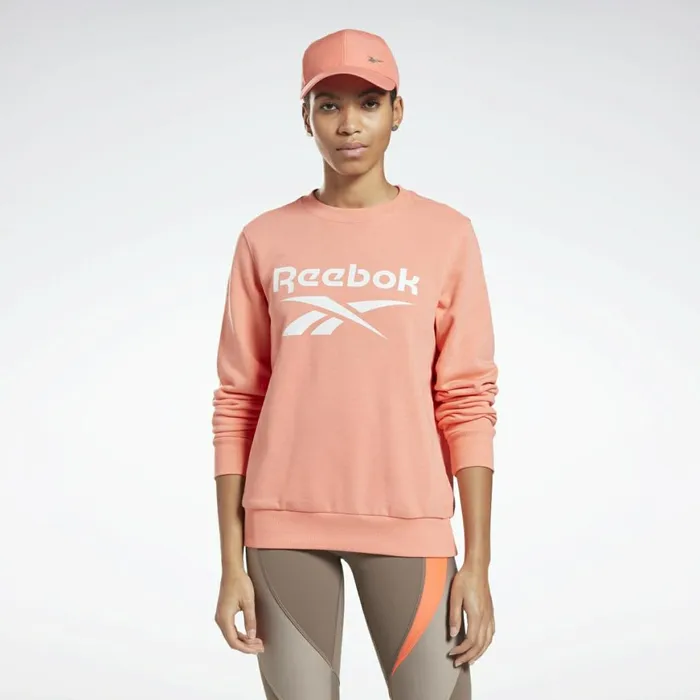 Loungewear Womens Reebok Identity Logo French Terry Crew Sweatshirt Twisted Coral Loungewear Womens Reebok Identity Logo French Terry Crew Sweatshirt Twisted Coral