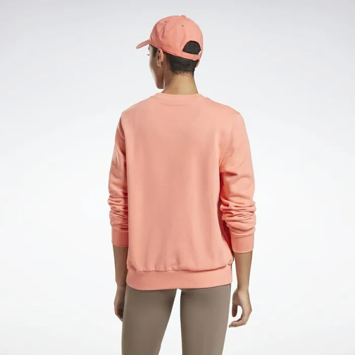 Loungewear Womens Reebok Identity Logo French Terry Crew Sweatshirt Twisted Coral