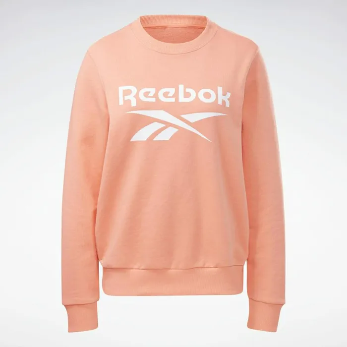 Loungewear Womens Reebok Identity Logo French Terry Crew Sweatshirt Twisted Coral