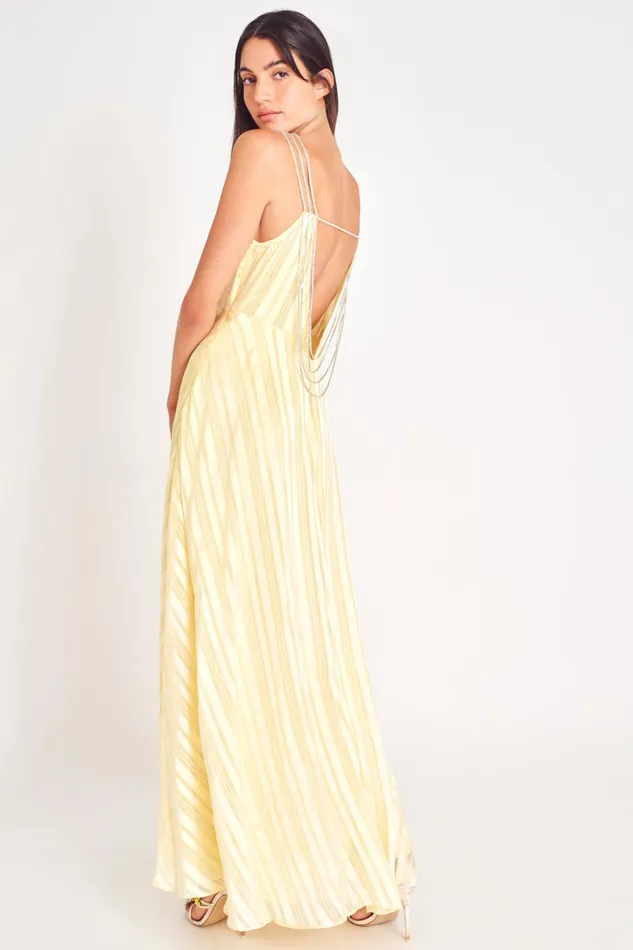 LoveShackFancy Dresses Womens Darralis Maxi Dress SOFT YELLOW