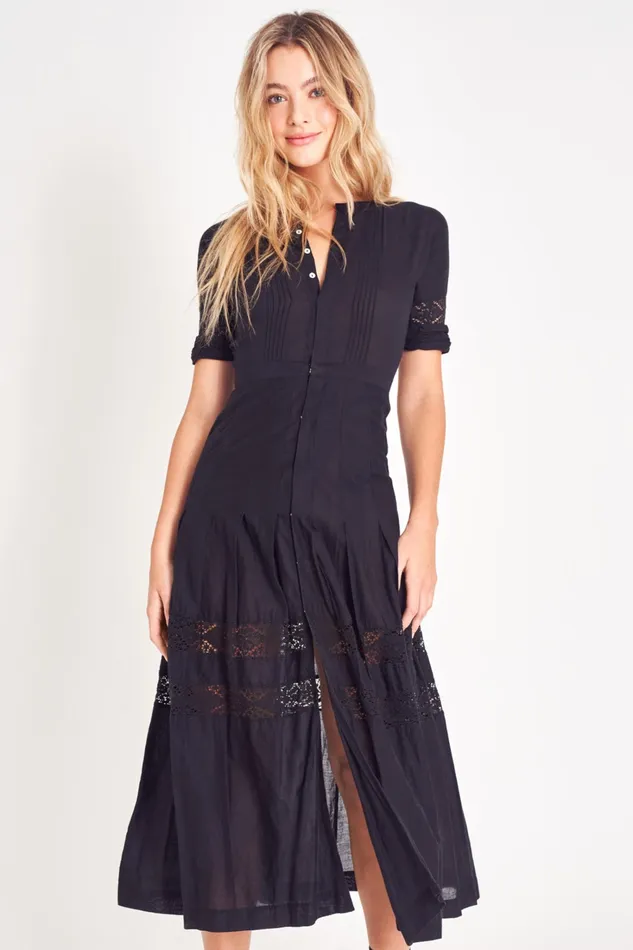 LoveShackFancy Dresses Womens Edie Dress 8211 BLACK BLACK 8211 BLACK