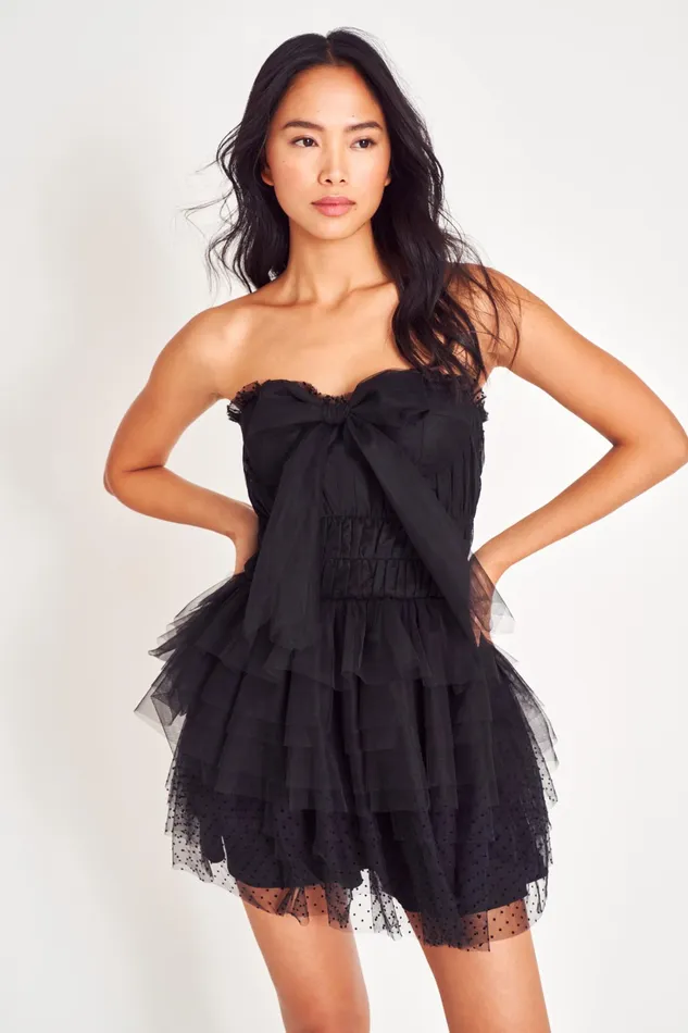 LoveShackFancy Dresses Womens Faron Dress 8211 BLACK BLACK 8211 BLACK