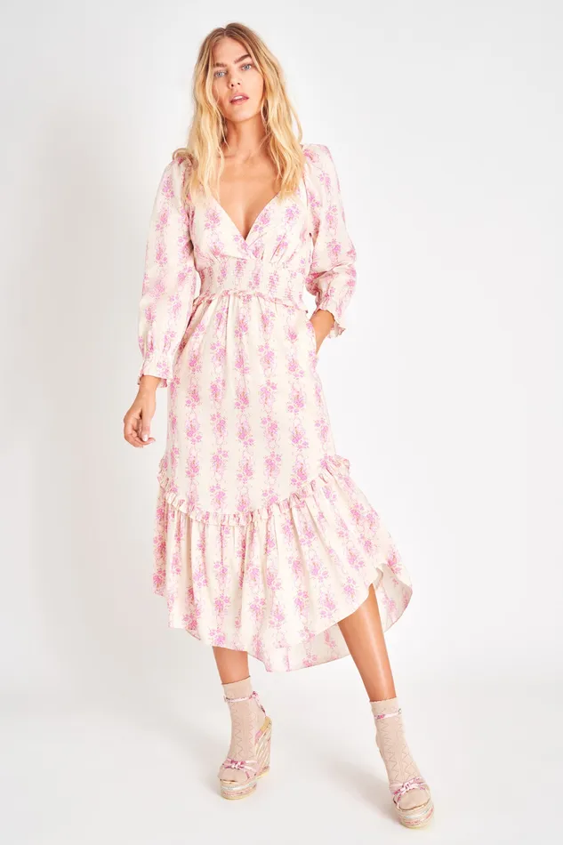 LoveShackFancy Dresses Womens Firefly Midi Dress FRENCH LILAC