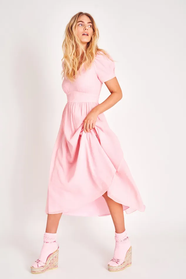 LoveShackFancy Dresses Womens Hutchinson Dress 8211 POWDER PINK POWDER PINK 8211 POWDER PINK LoveShackFancy Dresses Womens Hutchinson Dress 8211 POWDER PINK POWDER PINK 8211 POWDER PINK