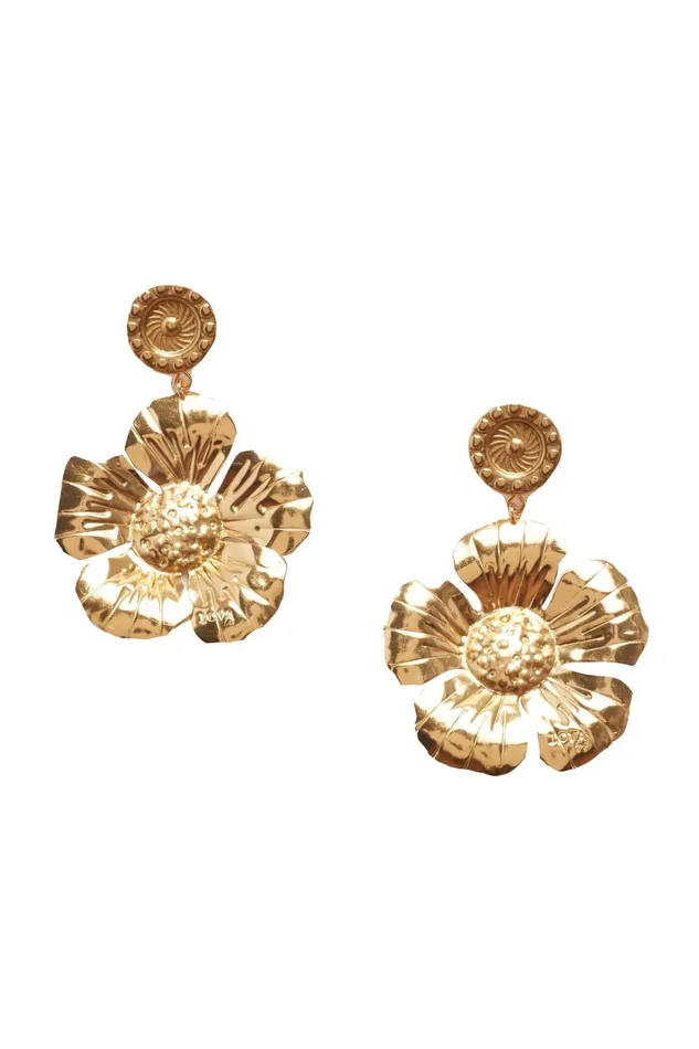 LoveShackFancy Jewelry Womens LoveShackFancy X Lova The Flower Gold Earrings GOLD LoveShackFancy Jewelry Womens LoveShackFancy X Lova The Flower Gold Earrings GOLD
