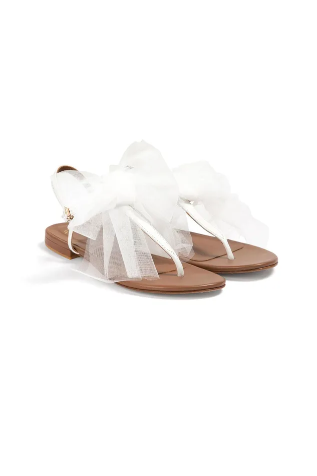 LoveShackFancy Shoes Womens Apiedi Willow Sandal WHITE