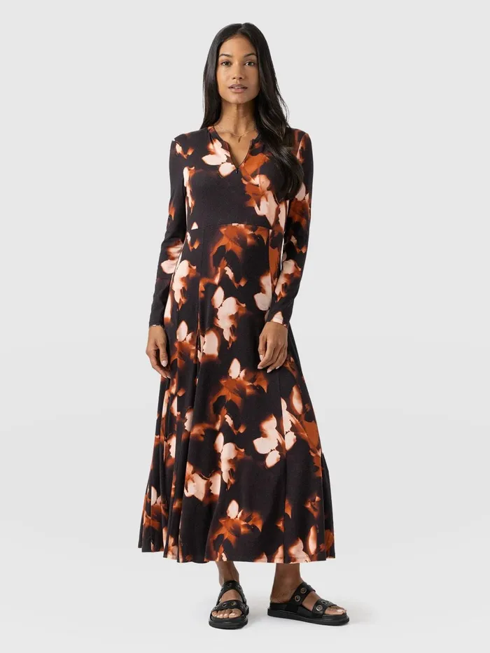 Macie Zip Up Dress 8211 Orange Aurora Orange Aurora Women Saint And Sofia Dresses