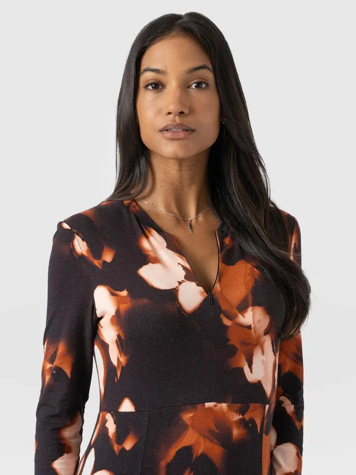Macie Zip Up Dress 8211 Orange Aurora Orange Aurora Women Saint And Sofia Dresses