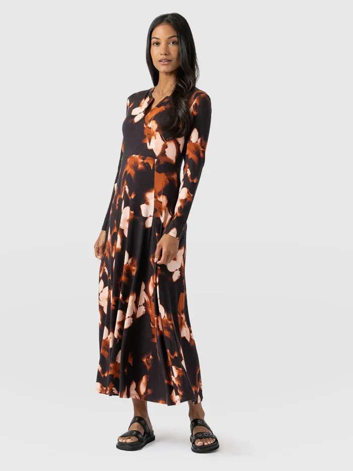 Macie Zip Up Dress 8211 Orange Aurora Orange Aurora Women Saint And Sofia Dresses
