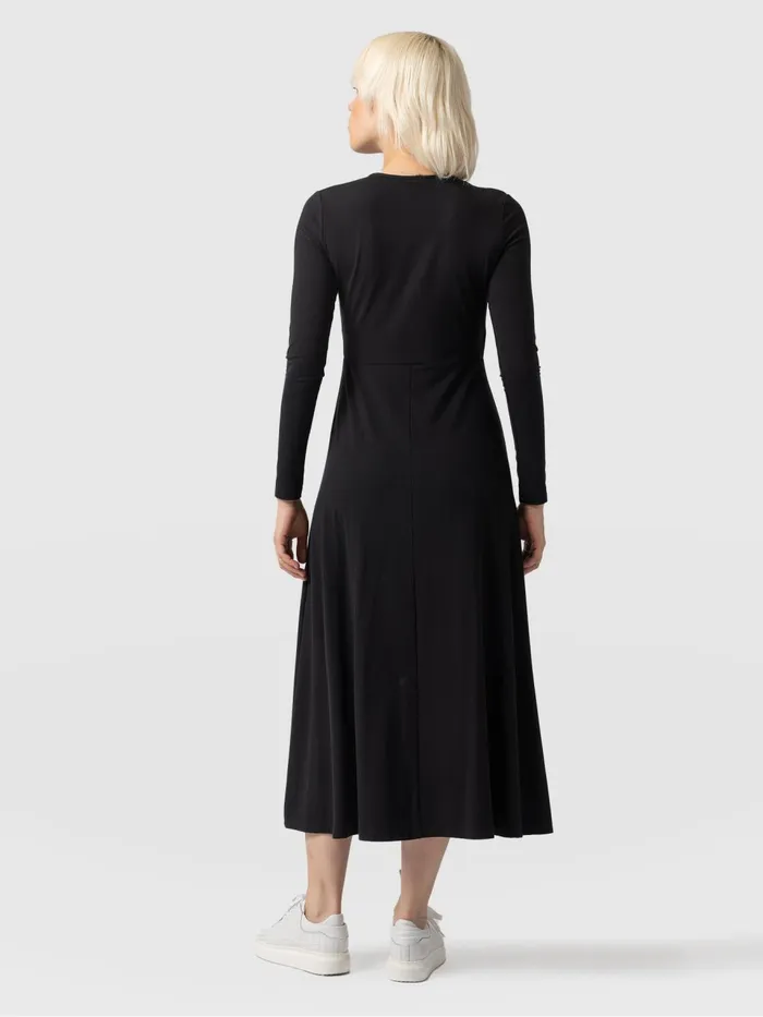 Maggie Wrap Midi Dress 8211 Black Black Women Saint And Sofia Dresses