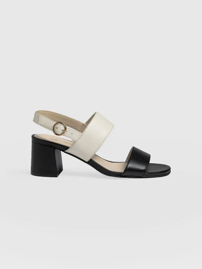 Maida Block Heeled Sandal 8211 Cream and Black Cream and Black Women Saint And Sofia All Sandals Maida Block Heeled Sandal 8211 Cream and Black Cream and Black Women Saint And Sofia All Sandals