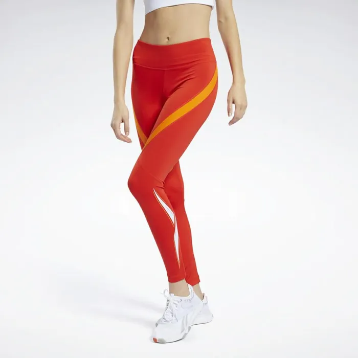 Matching Sets Womens Reebok Workout Ready Vector Leggings Instinct Red