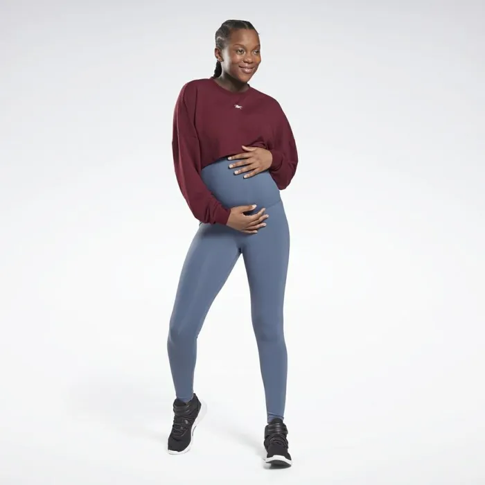 Maternity Womens Reebok Lux Maternity 2 Leggings Smoky Indigo