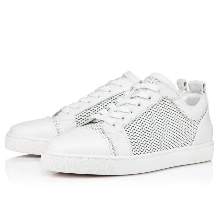 Men AC Louis Junior Sneakers 8211 Perforated Calf Leatherf Sport And Nappa Leather 8211 White White Christian Louboutin Low Top Sneakers Men AC Louis Junior Sneakers 8211 Perforated Calf Leatherf Sport And Nappa Leather 8211 White White Christian Louboutin Low Top Sneakers