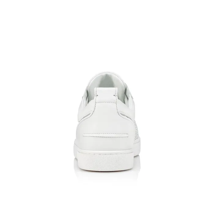 Men AC Louis Junior Sneakers 8211 Perforated Calf Leatherf Sport And Nappa Leather 8211 White White Christian Louboutin Low Top Sneakers