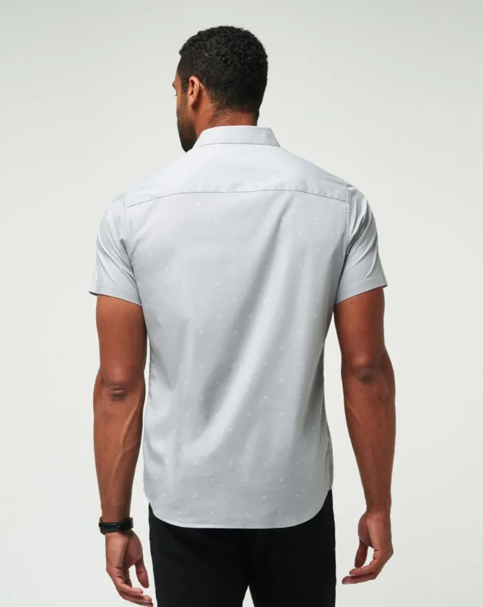 Men ACROSS THE POND BUTTONUP Heather Sleet TravisMathew ButtonUps