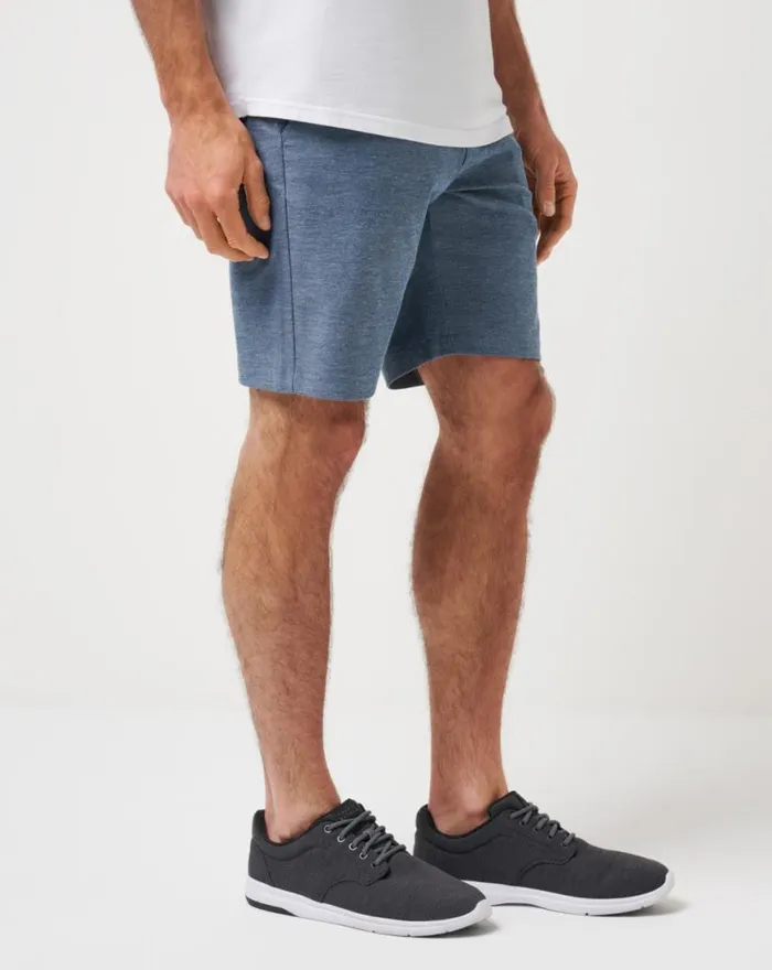 Men ADIRONDACK SHORT 9IN Heather Navy TravisMathew Shorts