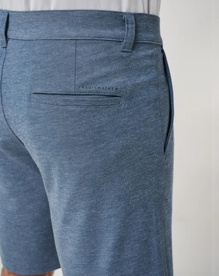 Men ADIRONDACK SHORT 9IN Heather Navy TravisMathew Shorts