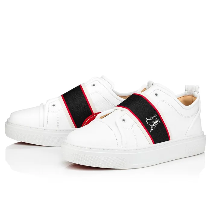 Men Adolescenza Sneakers 8211 Recycled Polyester And Biobased Materials 8211 Bianco White Christian Louboutin Low Top Sneakers Men Adolescenza Sneakers 8211 Recycled Polyester And Biobased Materials 8211 Bianco White Christian Louboutin Low Top Sneakers