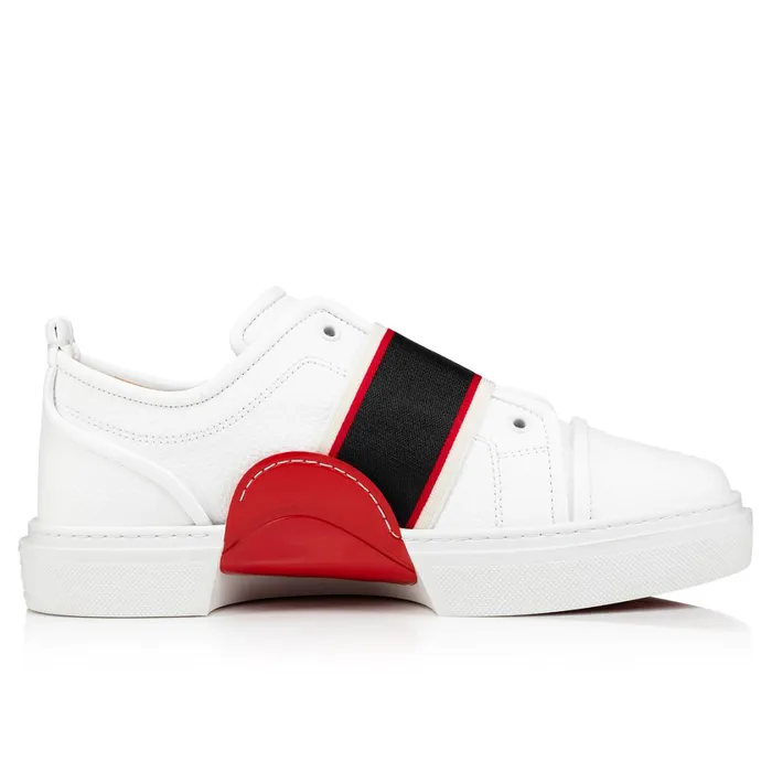 Men Adolescenza Sneakers 8211 Recycled Polyester And Biobased Materials 8211 Bianco White Christian Louboutin Low Top Sneakers