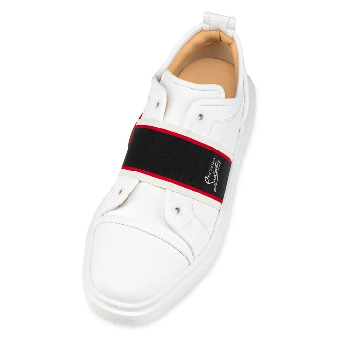 Men Adolescenza Sneakers 8211 Recycled Polyester And Biobased Materials 8211 Bianco White Christian Louboutin Low Top Sneakers