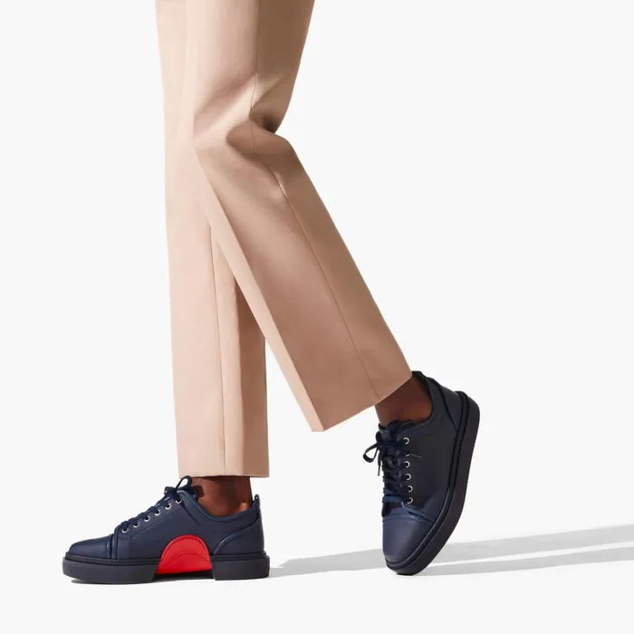 Men Adolon Junior Sneakers 8211 Recycled Polyester And Biobased Materials 8211 Navy Blue Christian Louboutin Low Top Sneakers
