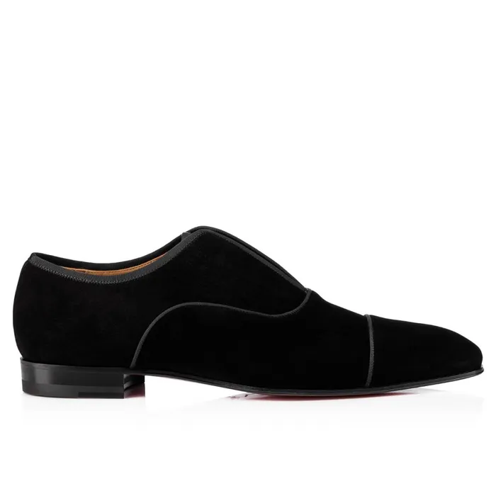 Men Alpha Male Derbies 8211 Veau Velours 8211 Black Black Christian Louboutin Loafers and Slipons