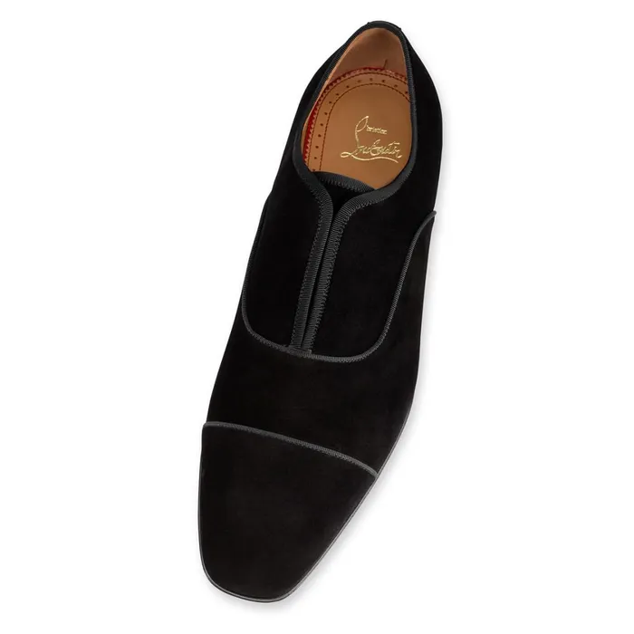 Men Alpha Male Derbies 8211 Veau Velours 8211 Black Black Christian Louboutin Loafers and Slipons