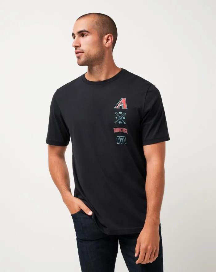 Men ARIZONA DIAMONDBACKS SUNSET SLAM TEE Black TravisMathew Tees