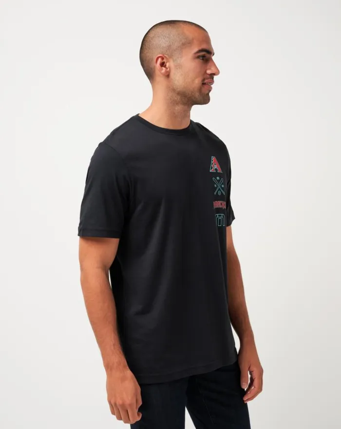 Men ARIZONA DIAMONDBACKS SUNSET SLAM TEE Black TravisMathew Tees