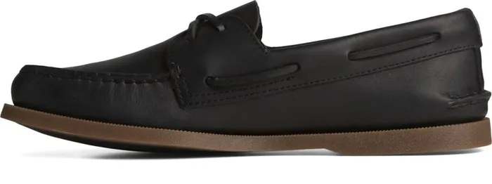 Men Authentic Original Cross Lace Boat Shoe Black Sperry Boat Shoes