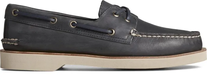 Men Authentic Original Double Sole Cross Lace Boat Shoe Navy Sperry Boat Shoes
