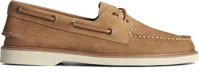 Men Authentic Original Double Sole Nubuck Boat Shoe Tan Sperry Boat Shoes