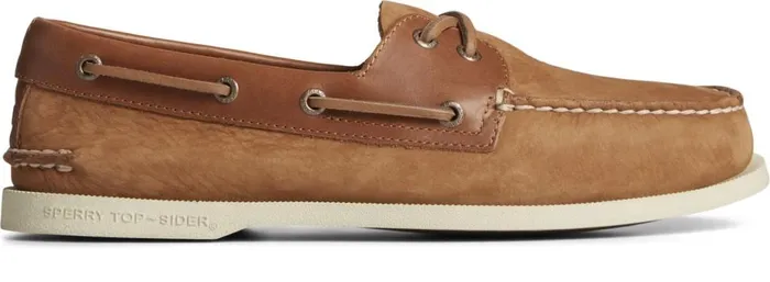 Men Authentic Original Nubuck Boat Shoe Tan Sperry Boat Shoes